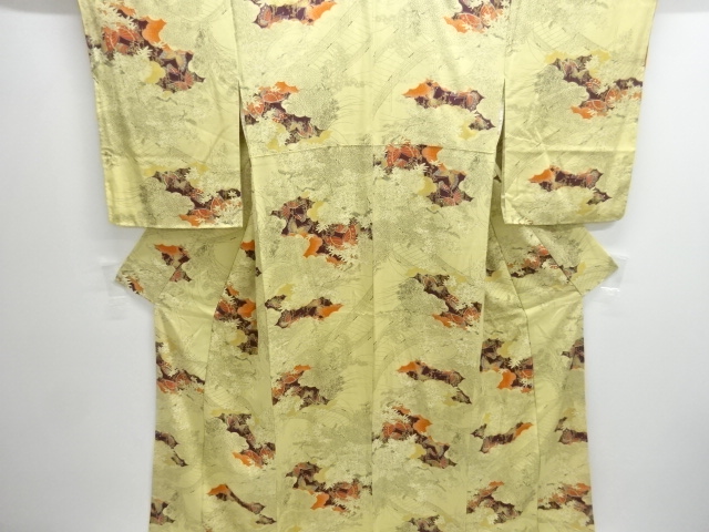JAPANESE KIMONO / UNUSED KOMON / BRIDGE & BUTTERFLY
